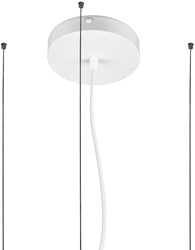 Pragmalux LED Opbouw-/pendelarmatuur Moon accessoire ophangset 3 punten met plafondkap Ø150x30mm 3m Wit (Ø320-900)