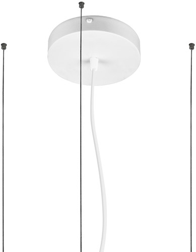 Pragmalux LED Opbouw-/pendelarmatuur Moon accessoire ophangset 3 punten met plafondkap Ø150x30mm 3m Wit