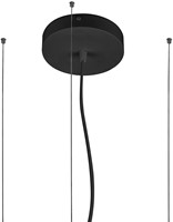 Pragmalux LED Opbouw-/pendelarmatuur Moon accessoire ophangset 3 punten met plafondkap Ø150x30mm 3m Zwart (Ø320-900)