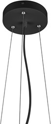 Pragmalux LED Opbouw-/pendelarmatuur Moon accessoire pendelset Ø150x30mm 3m Zwart