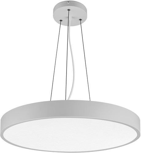 Pragmalux LED Opbouw-/pendelarmatuur Moon IP44 Ø380mm Prisma direct/indirect 14-28W 1650-3450lm 3CCT 3000-3500-4000K CRI90 Grijs - DALI-3