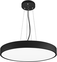 Pragmalux LED Opbouw-/pendelarmatuur Moon IP44 Ø1200mm Opaal direct/indirect 56-112W 6600-13800lm 3CCT 3000-3500-4000K CRI90 Zwart - DALI-3
