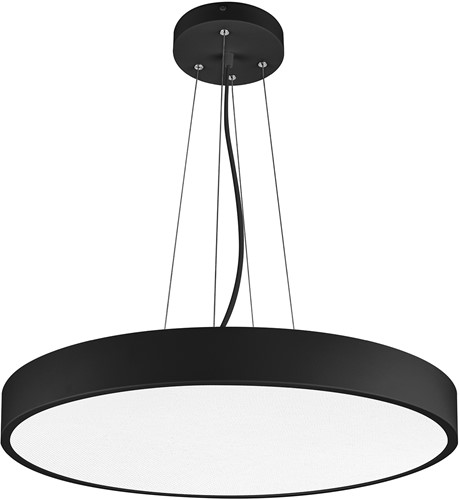 Pragmalux LED Opbouw-/pendelarmatuur Moon IP44 Ø1200mm Prisma direct/indirect max.160W 18950-20100lm 3CCT 3000-3500-4000K CRI90 Zwart - DALI NFC-2