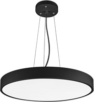 Pragmalux LED Opbouw-/pendelarmatuur Moon IP44 Ø320mm Prisma direct/indirect 14-28W 1650-3480lm 3CCT 3000-3500-4000K CRI90 Zwart - DALI-2