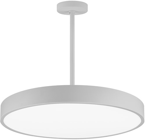 Pragmalux LED Opbouw-/pendelarmatuur Moon IP44 Ø380mm Opaal direct/indirect 14-28W 1650-3450lm 3CCT 3000-3500-4000K CRI90 Grijs - DALI-3