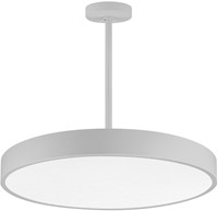 Pragmalux LED Opbouw-/pendelarmatuur Moon IP44 Ø320mm Prisma direct/indirect 14-28W 1650-3480lm 3CCT 3000-3500-4000K CRI90 Grijs - DALI-3