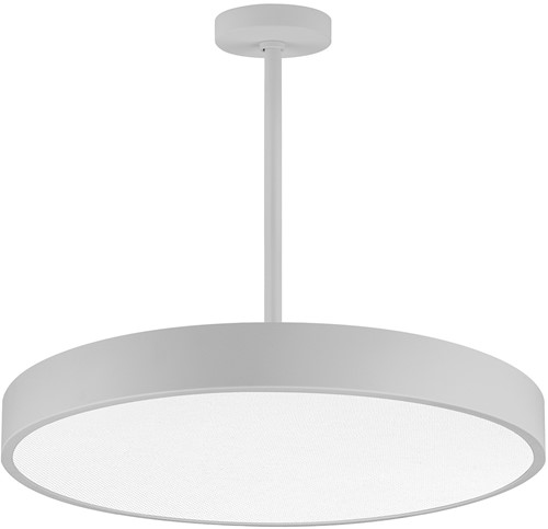 Pragmalux LED Opbouw-/pendelarmatuur Moon IP44 Ø320mm Prisma direct/indirect 14-28W 1650-3480lm 3CCT 3000-3500-4000K CRI90 Grijs - DALI-3