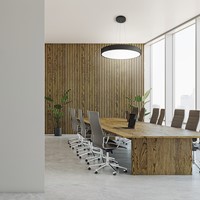 Pragmalux LED Opbouw-/pendelarmatuur Moon IP44 Ø450mm Prisma direct/indirect 28-42W 3300-5250lm 3CCT 3000-3500-4000K CRI90 Grijs - DALI-7