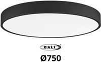 Pragmalux LED Opbouw-/pendelarmatuur Moon IP44 Ø750mm Prisma direct/indirect 56-84W 6600-10400lm 3CCT 3000-3500-4000K CRI90 Zwart - DALI