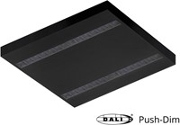 Pragmalux LED Opbouwarmatuur Optic transparant reflector 60x60cm 36W 4400-4800lm 3000K-3500K-4000K 3CCT CRI>90 UGR<16 zwart RAL9005 + Philips DALI driver