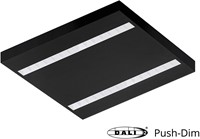 Pragmalux LED Opbouwarmatuur Optic witte reflector 60x60cm 36W 4350-4750lm 3000K-3500K-4000K 3CCT CRI>90 UGR<16 zwart RAL9005 + Philips DALI driver