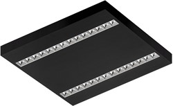 Pragmalux LED Opbouwarmatuur Optic hoogglans reflector 60x60cm 26-36W 3600-4800lm 3000K-3500K-4000K 3CCT CRI>90 UGR<16 zwart RAL9005 + Philips driver