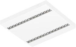 Pragmalux LED Opbouwarmatuur Optic hoogglans reflector 60x60cm 26-36W 3600-4800lm 3000K-3500K-4000K 3CCT CRI>90 UGR<16 wit RAL9003 + Philips driver