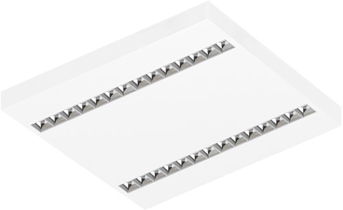 Pragmalux LED Opbouwarmatuur Optic hoogglans reflector 60x60cm 26-36W 3600-4800lm 3000K-3500K-4000K 3CCT CRI>90 UGR<16 wit RAL9003 + Philips driver