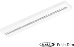 Pragmalux LED Opbouwarmatuur Optic matte reflector 20x120cm 36W 4350-4750lm 3000K-3500K-4000K 3CCT CRI>90 UGR<16 wit RAL9003 + Philips DALI driver