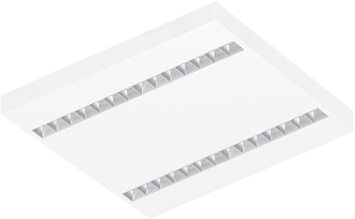 Pragmalux LED Opbouwarmatuur Optic matte reflector 60x60cm 26-36W 3550-4750lm 3000K-3500K-4000K 3CCT CRI>90 UGR<16 wit RAL9003 + Philips driver