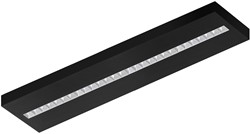 Pragmalux LED Opbouwarmatuur Optic matte reflector 30x120cm 26-36W 3550-4750lm 3000K-3500K-4000K 3CCT CRI>90 UGR<16 zwart RAL9005 + Philips driver