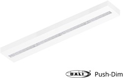 Pragmalux LED Opbouwarmatuur Optic transparant reflector 20x120cm 36W 4400-4800lm 3000K-3500K-4000K 3CCT CRI>90 UGR<16 wit RAL9003 + Philips DALI driver