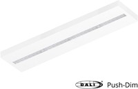 Pragmalux LED Opbouwarmatuur Optic transparant reflector 30x120cm 36W 4400-4800lm 3000K-3500K-4000K 3CCT CRI>90 UGR<16 wit RAL9003 + Philips DALI driver