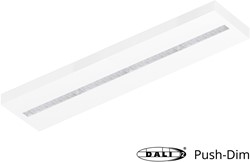 Pragmalux LED Opbouwarmatuur Optic transparant reflector 30x120cm 36W 4400-4800lm 3000K-3500K-4000K 3CCT CRI>90 UGR<16 wit RAL9003 + Philips DALI driver