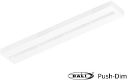 Pragmalux LED Opbouwarmatuur Optic witte reflector 20x120cm 36W 4350-4750lm 3000K-3500K-4000K 3CCT CRI>90 UGR<16 wit RAL9003 + Philips DALI driver