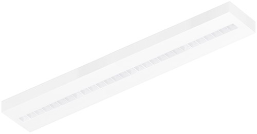 Pragmalux LED Opbouwarmatuur Optic witte reflector 20x120cm 26-36W 3550-4750lm 3000K-3500K-4000K 3CCT CRI>90 UGR<16 wit RAL9003 + Philips driver