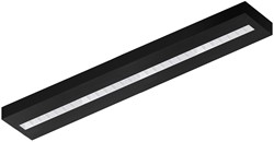 Pragmalux LED Opbouwarmatuur Optic witte reflector 20x120cm 26-36W 3550-4750lm 3000K-3500K-4000K 3CCT CRI>90 UGR<16 zwart RAL9005 + Philips driver