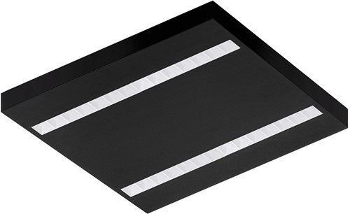 Pragmalux LED Opbouwarmatuur Optic witte reflector 60x60cm 36W 4350-4750lm 3000K-3500K-4000K 3CCT CRI>90 UGR<16 zwart RAL9005 + Philips DALI driver-1
