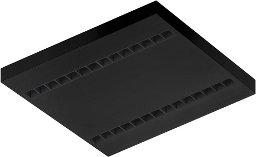 Pragmalux LED Opbouwarmatuur Optic zwarte reflector 60x60cm 36W 4050-4400lm 3000K-3500K-4000K 3CCT CRI>90 UGR<16 zwart RAL9005 + Philips DALI driver-1