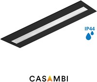Pragmalux LED Paneel Flexcore IP44 30x120cm 36W 4850-5100lm 3000K-3500K-4000K 3CCT CRI>90 UGR<19 zwart RAL9005 +TCI Casambi Driver