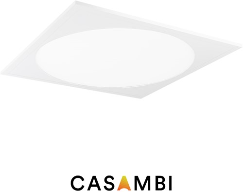 Pragmalux LED Paneel 60x60cm Rondix IP54 40W 3000K-3500K-4000K 3CCT 4600-5000lm UGR<19 wit RAL9016 +TCI Casambi Driver (4x14W)
