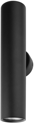 Pragmalux wandarmatuur Pareto 54 Rond up/down Ø54x254mm zwart RAL9004 - incl. GU10 fitting