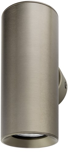 Pragmalux wandarmatuur Pareto 66 Rond up/down Ø66x180mm bronze RAL7048 - incl. GU10 fitting