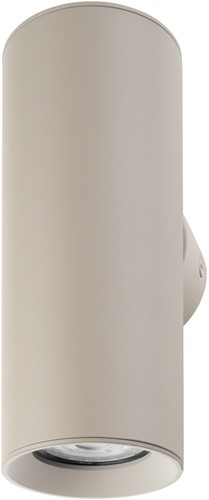 Pragmalux wandarmatuur Pareto 66 Rond up/down Ø66x180mm khaki RAL1019 - incl. GU10 fitting