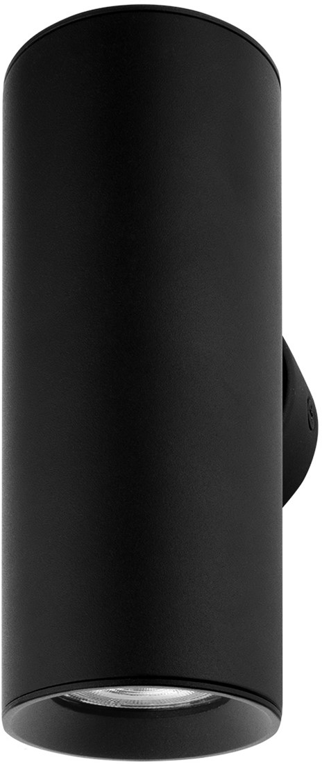 Pragmalux væglampe Pareto 66 rund op/ned Ø66x180mm sort RAL9004 - inkl. GU10 armatur