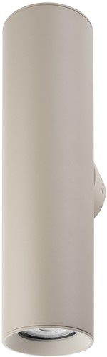 Pragmalux wandarmatuur Pareto 66 Rond up/down Ø66x254mm khaki RAL1019 - incl. GU10 fitting