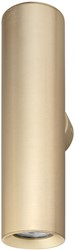 Pragmalux wandarmatuur Pareto 66 Rond up/down Ø66x254mm messing RAL1001 - incl. GU10 fitting