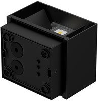 Pragmalux LED Wandarmatuur Parono IP65 Up/Down 6W 580lm 3000K instelbare lichtbundel Zwart RAL9005-5