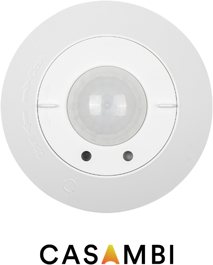 Pragmalux Sensus PIR-sensor L universel høj-/lavmonteret overflade Mount Casambi (lb: Ø 12m@3m, hb:Ø 26m@12m)