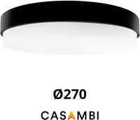 Pragmalux LED Plafonnière / Wandarmatuur Dura-S Zwart Ø270 IP64 IK10 max.9W 1050-1100lm 3000K-3500K-4000K 3-CCT + Casambi driver