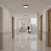 Pragmalux LED Plafonnière / Pendelarmatuur Plano-S accessoire deco ring zwart Ø290x37mm-3