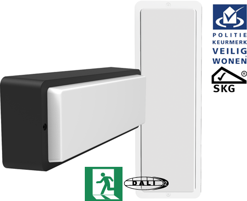 Pragmalux LED Portiek Port-M PKVW IP66 IK10 2,75-5W 295-570lm 3000K-4000K 2-CCT DALI noodverlichting 1H autotest