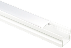 Pragmalux Aluminium Opbouwprofiel Wit 2m Breedte 17,2mm Hoogte 15mm Max. 14,4W/m