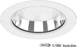 Pragmalux LED Downlight Fora IP65 Ø235 - Ø200 10-20W 900-2000lm 3000K-4000K 2-CCT wit +Universele LED Driver (DALI2, 1-10V, Push-dim)
