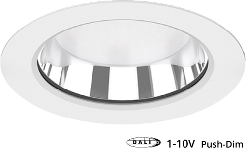 Pragmalux LED Downlight Fora IP65 Ø235 - Ø200 25-35W 2400-3550lm 3000K-4000K 2-CCT wit +Universele LED Driver (DALI2, 1-10V, Push-dim)