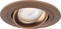 Pragmalux Inbouwspot Alpha Rond Kantelbaar Bronze RAL8000 - Incl. GU10 Fitting