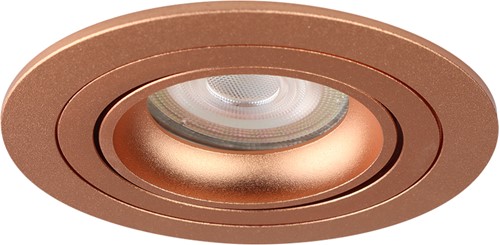 Pragmalux Inbouwspot Alpha Rond Kantelbaar Koper RAL1001 - Incl. GU10 Fitting-1