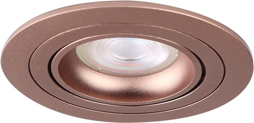 Pragmalux Inbouwspot Alpha Rond Kantelbaar  Rosé goud RAL1024 - Incl. GU10 Fitting-1