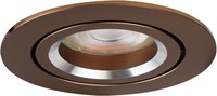 Pragmalux Inbouwspot Aura Rond Kantelbaar Bronze RAL8000 - Incl. GU10 Fitting-1