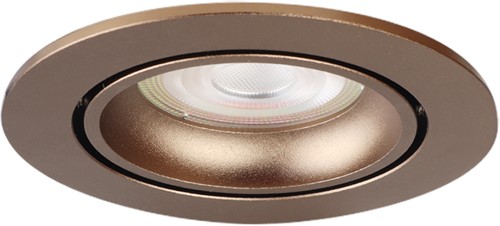 Pragmalux Inbouwspot Delta Rond Kantelbaar Bronze RAL8000 - Incl. GU10 Fitting-1